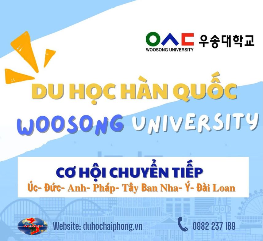 Du học Hàn Quốc  tại đại học Woosong học sinh có cơ hội chuyển tiếp