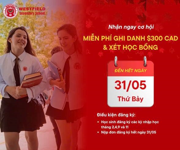 𝐃𝐔 𝐇𝐎̣𝐂 𝐂𝐀𝐍𝐀𝐃𝐀  𝐓𝐀̣𝐈 𝐖𝐄𝐒𝐓𝐅𝐈𝐄𝐋𝐃 𝐒𝐄𝐂𝐎𝐍𝐃𝐀𝐑𝐘 𝐒𝐂𝐇𝐎𝐎𝐋- 𝐌𝐈𝐄̂̃𝐍 𝐆𝐈𝐀̉𝐌 𝐏𝐇𝐈́ 𝐆𝐇𝐈 𝐃𝐀𝐍𝐇 $𝟑𝟎𝟎 𝐂𝐀𝐃